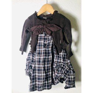 Jottum NWT  18 M Koroza Shift w Bolo Retail $232 Detailed Fall Plaids Holiday